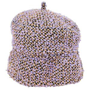 Chanel Purple Wool Bucket Hat 94A #57 Small Good 165560
